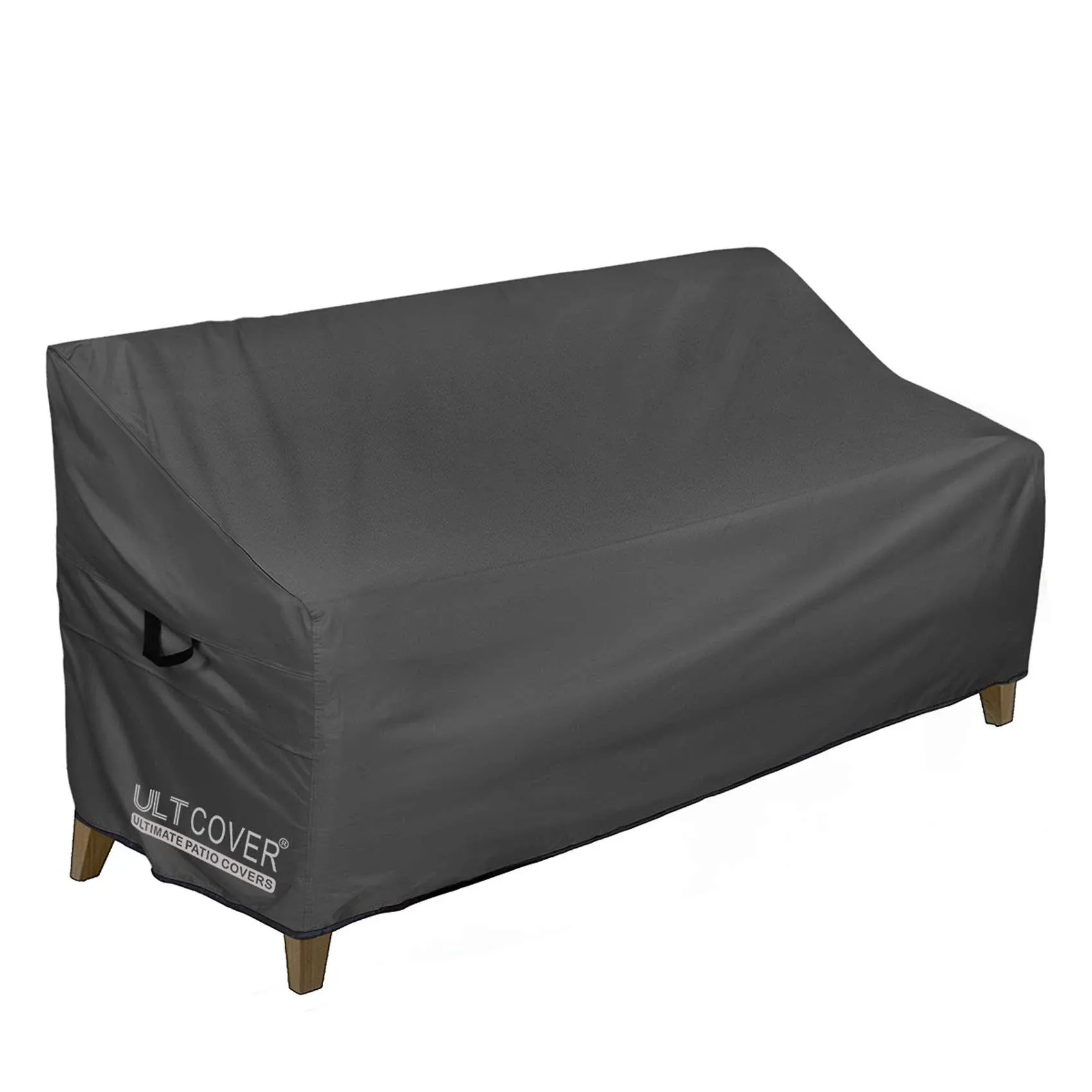 ULTCOVER Waterproof Outdoor Sofa Cover - Durable Patio Bench Covers 70W x 30D x 35H inch, Black