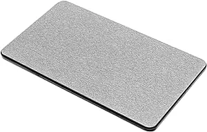 madesmart Dish Mat-Granite, Drying Stone Collection, Accelerates Moisture Evaporation, Natural & Mineral Materials, Non-Slip Base, Gray