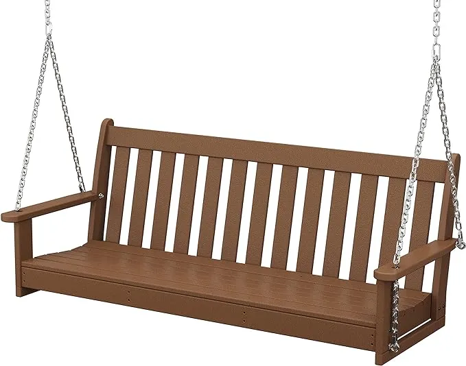 POLYWOOD 60" Vineyard Swing - Teak