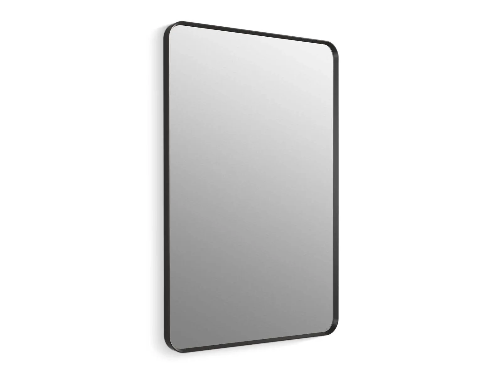 Essential 30 in. W x 45 in. H Rectangular Framed Wall Mount Bathroom Vanity Mirror in Matte Black