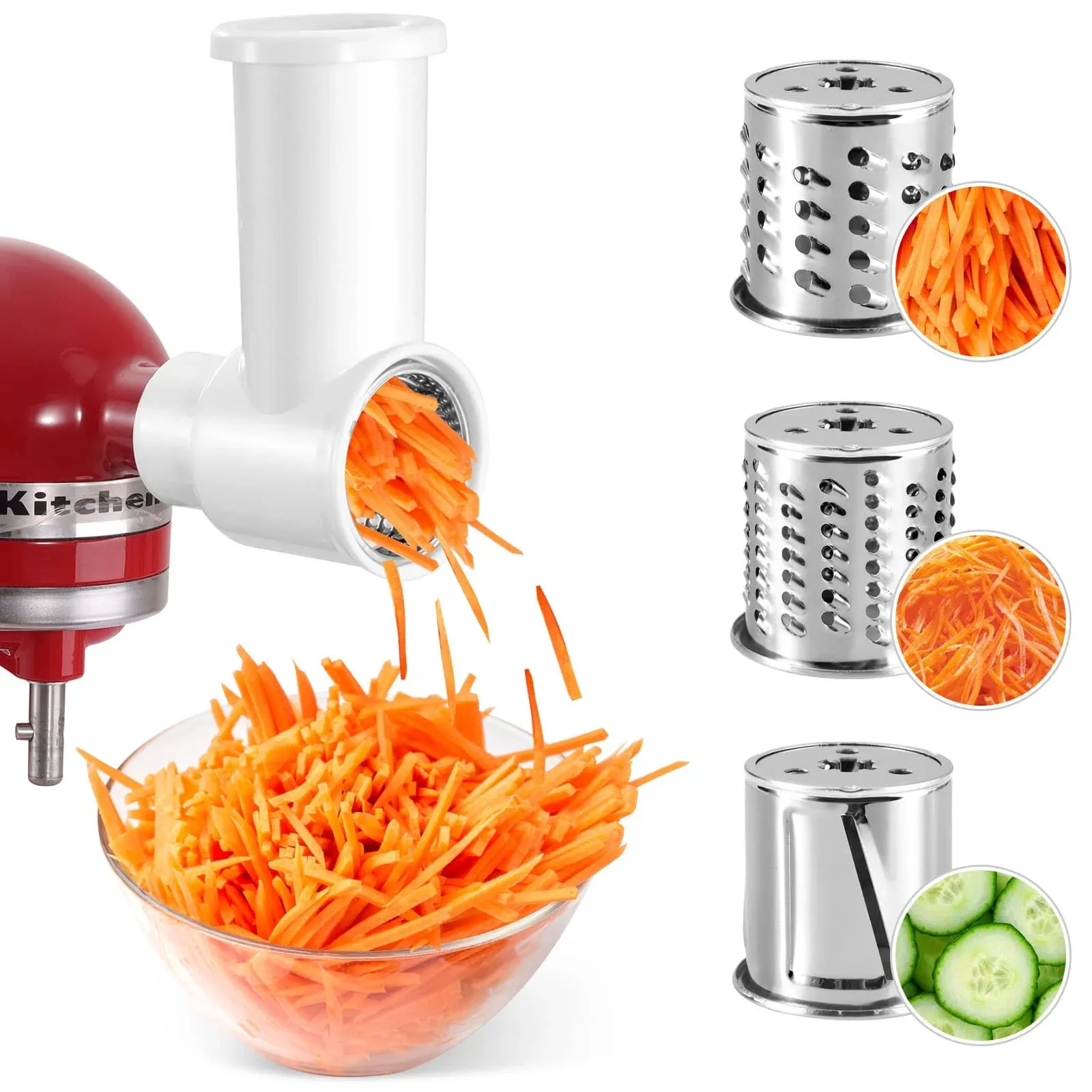 Slicer Shredder Attachments for KitchenAid Mixer, Slicer Accessories to Quickly ...