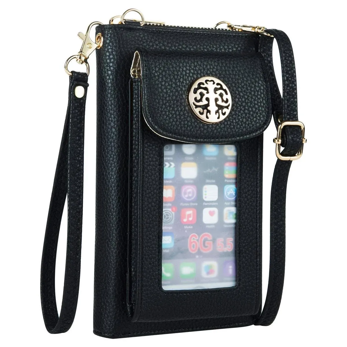 Small Crossbody Purse Cell Phone Wristlet Wallet for Women RFID