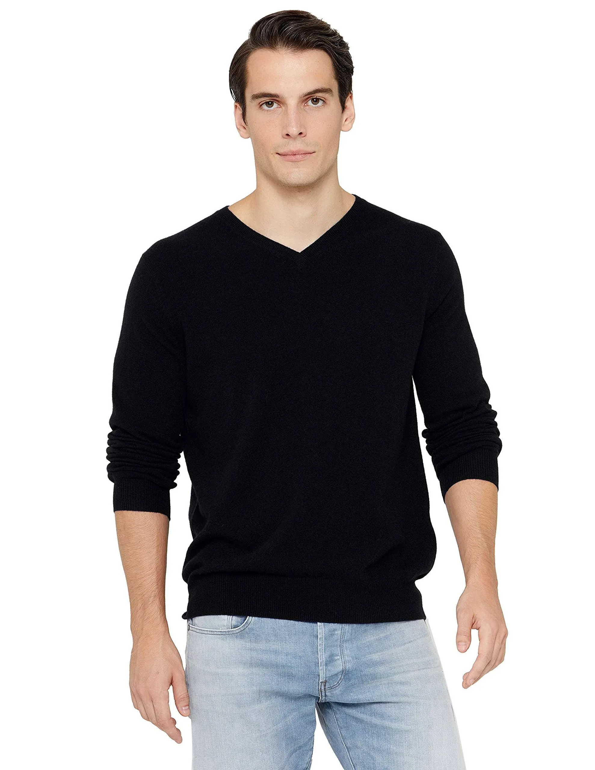 State Cashmere Men&#039;s Essential V-Neck Sweater 100% Pure Classic... 