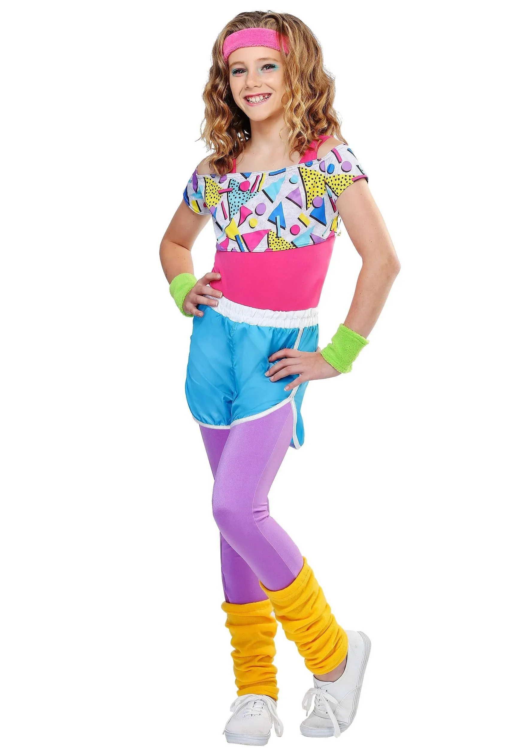 Girl's Work It Out 80s Costume