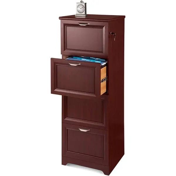 Realspace Magellan 19"D Vertical 4-Drawer File Cabinet Classic Cherry