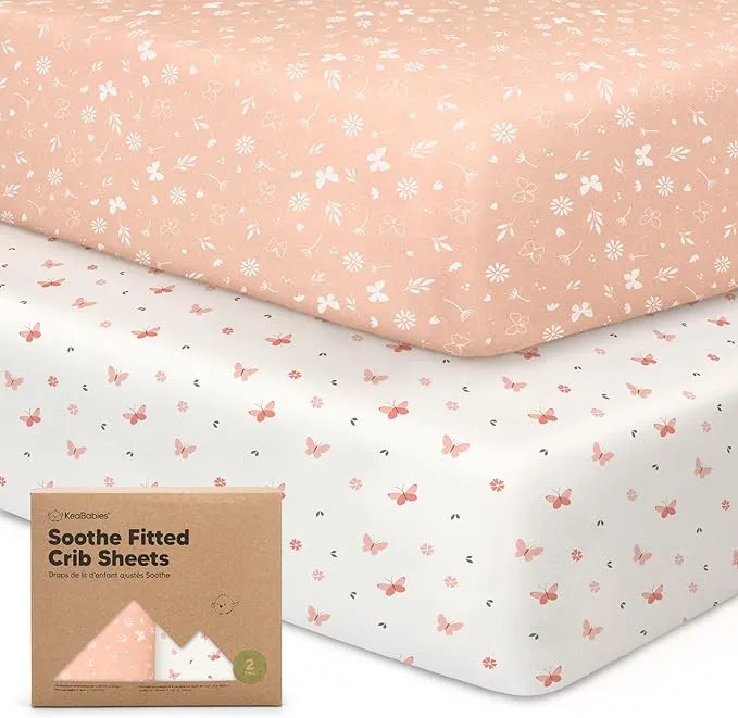 KeaBabies Soothe Fitted Crib Sheet Dreamland