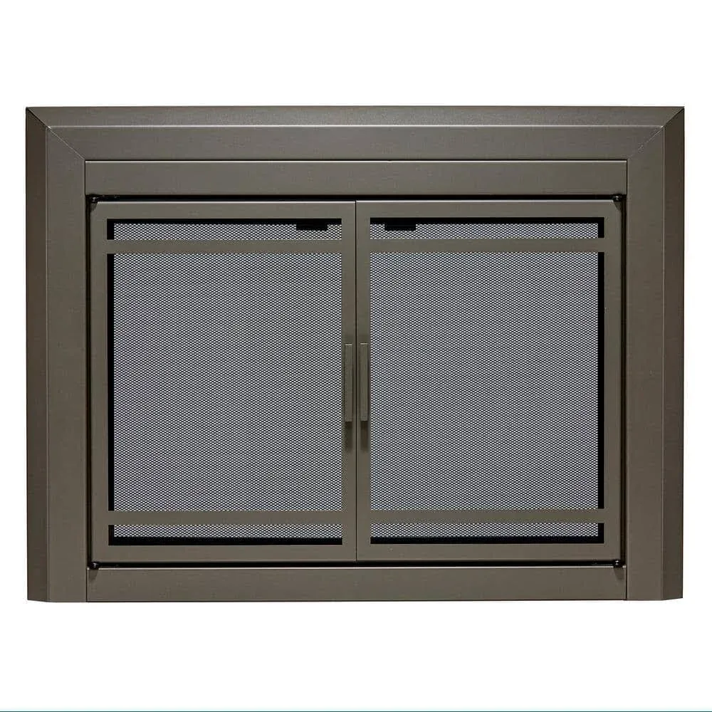 UniFlame "Kendall" Cabinet-style Fireplace Doors with Smoke Tempered Glass