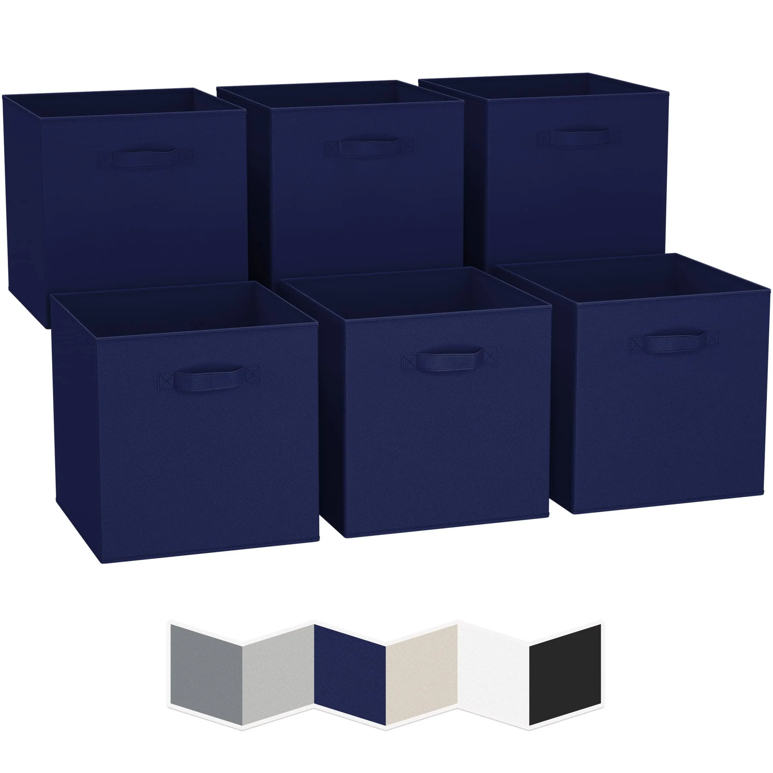 NEATERIZE Cube Storage Baskets for Organizing 13x13 Inch Set of 6 Heavy-Duty Storage Cubes for Storage and Organization