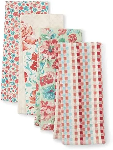 The Pioneer Woman Gorgeous Garden Kitchen Towels, 4 Pack