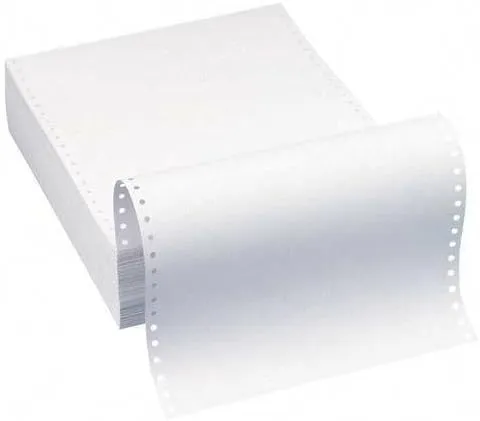 Alliance Continuous Computer Paper, 9-1/2x11 inch Blank Clean Edge White 1 Pt ...