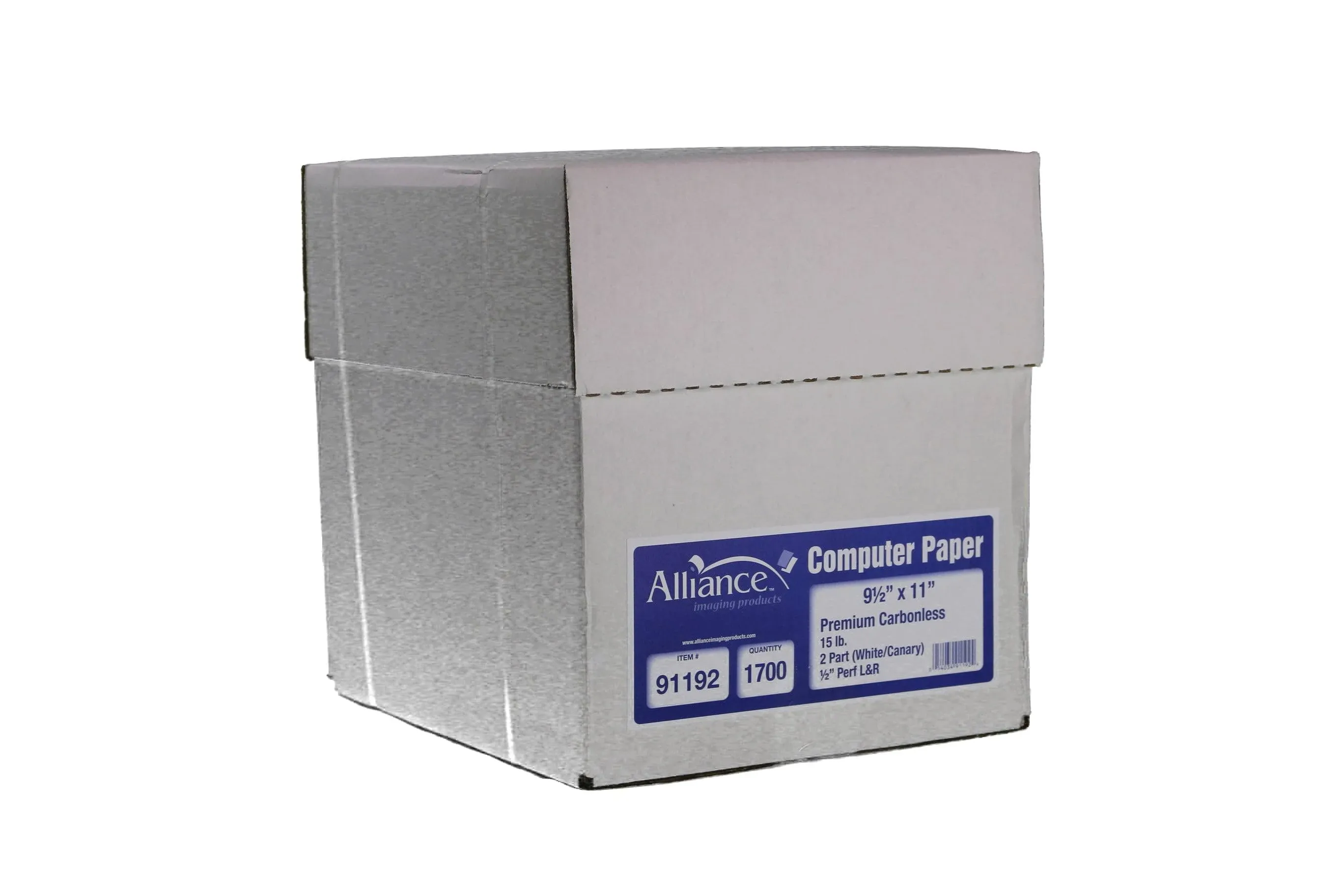 Alliance Carbonless Computer Paper 9" x 11" White/Canary 15 lb