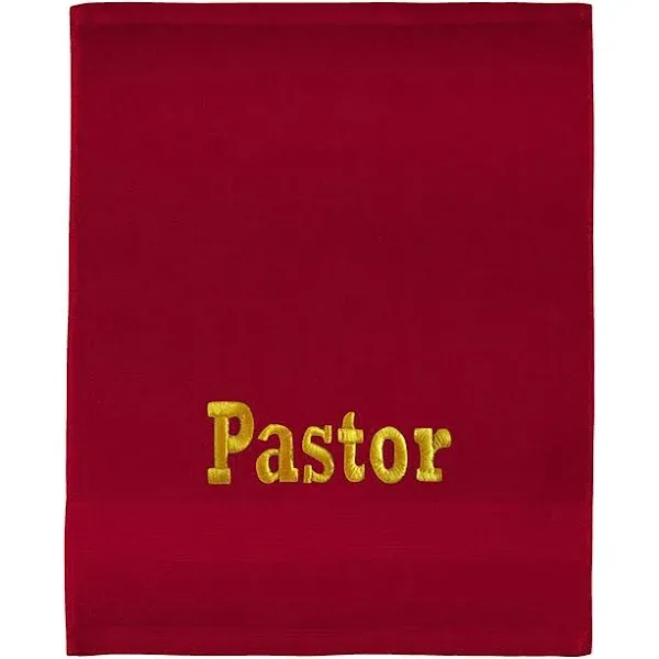  Clergy Towel for Pastors Appreciation Gift () Burgundy/Gold