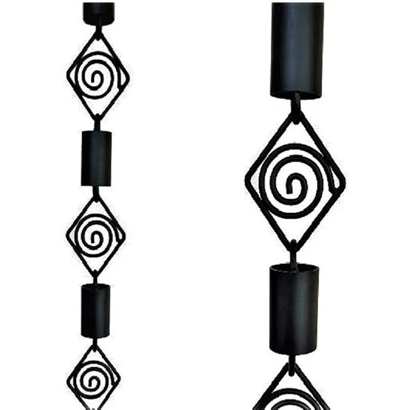 Dimond Link Rain Chain 8.5 FT – Elegant Rain Chains for Gutters - Durable Rain Chains for Gutters for Heavy Rain