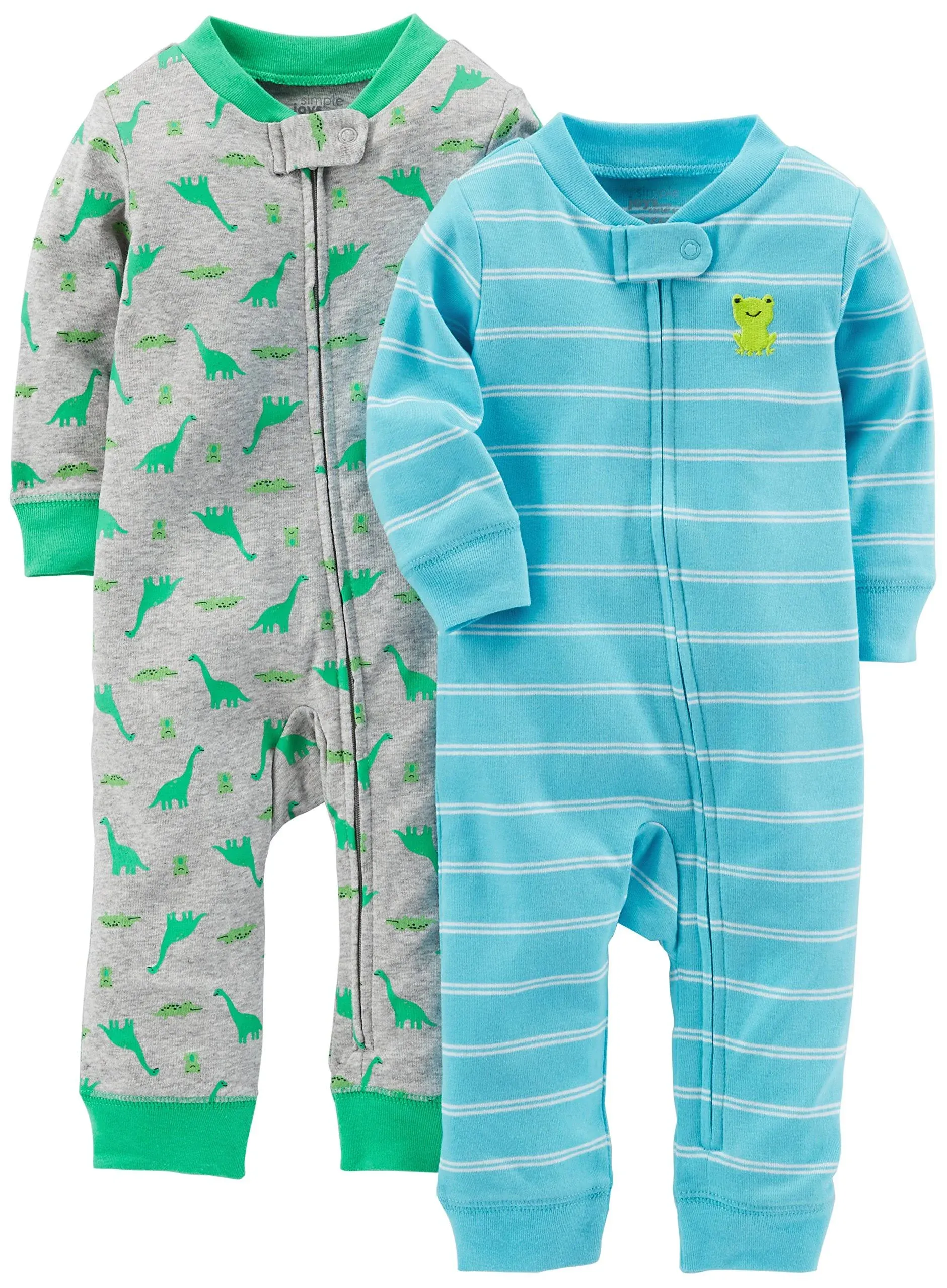 Simple Joys by Carter&#039;s Baby Boy&#039;s 2-Pack Cotton Footless Sleep &amp; Play (6-9M)