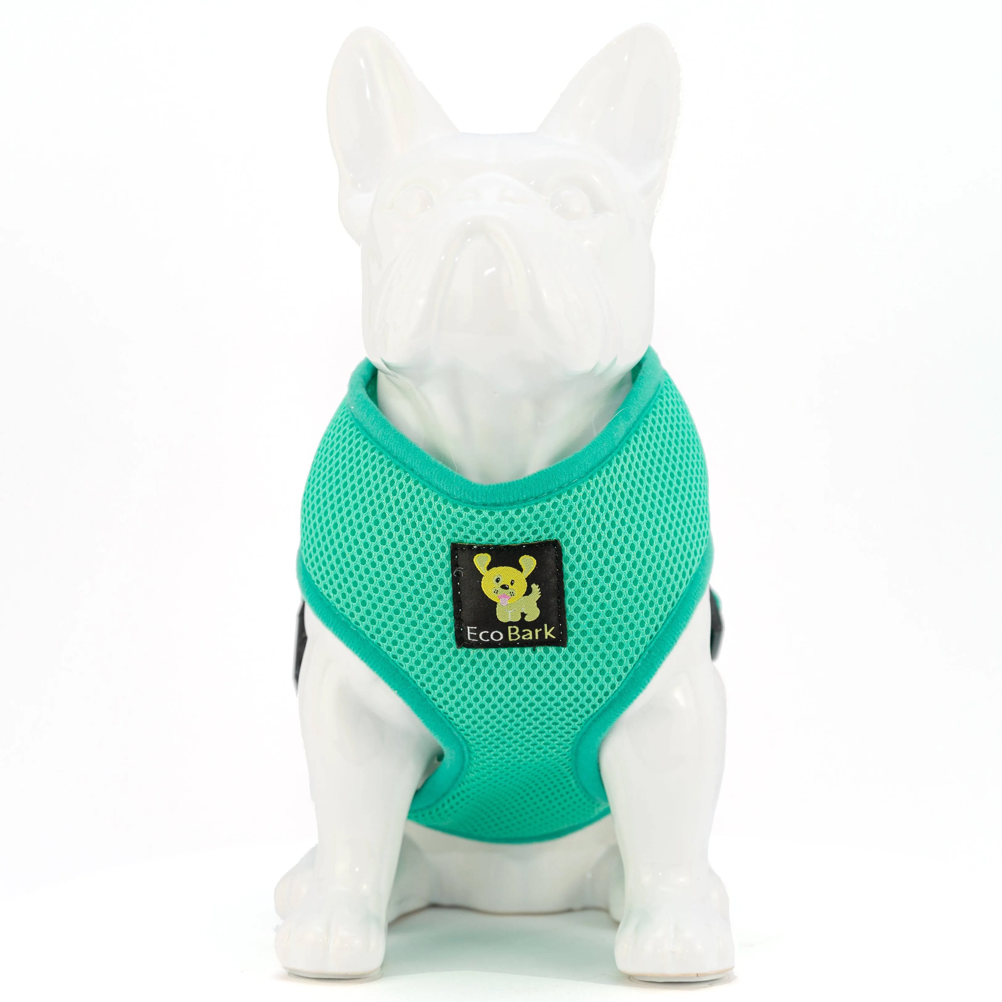 EcoBark Dog Harness - Eco-Friendly Max Comfort Harnesses - Luxurious Soft Mesh Halter - Over The Head Harness Vest- No Pull and No Choke for Small, Toy Breed, and Teacup Dogs (XS, Turquoise Mint)