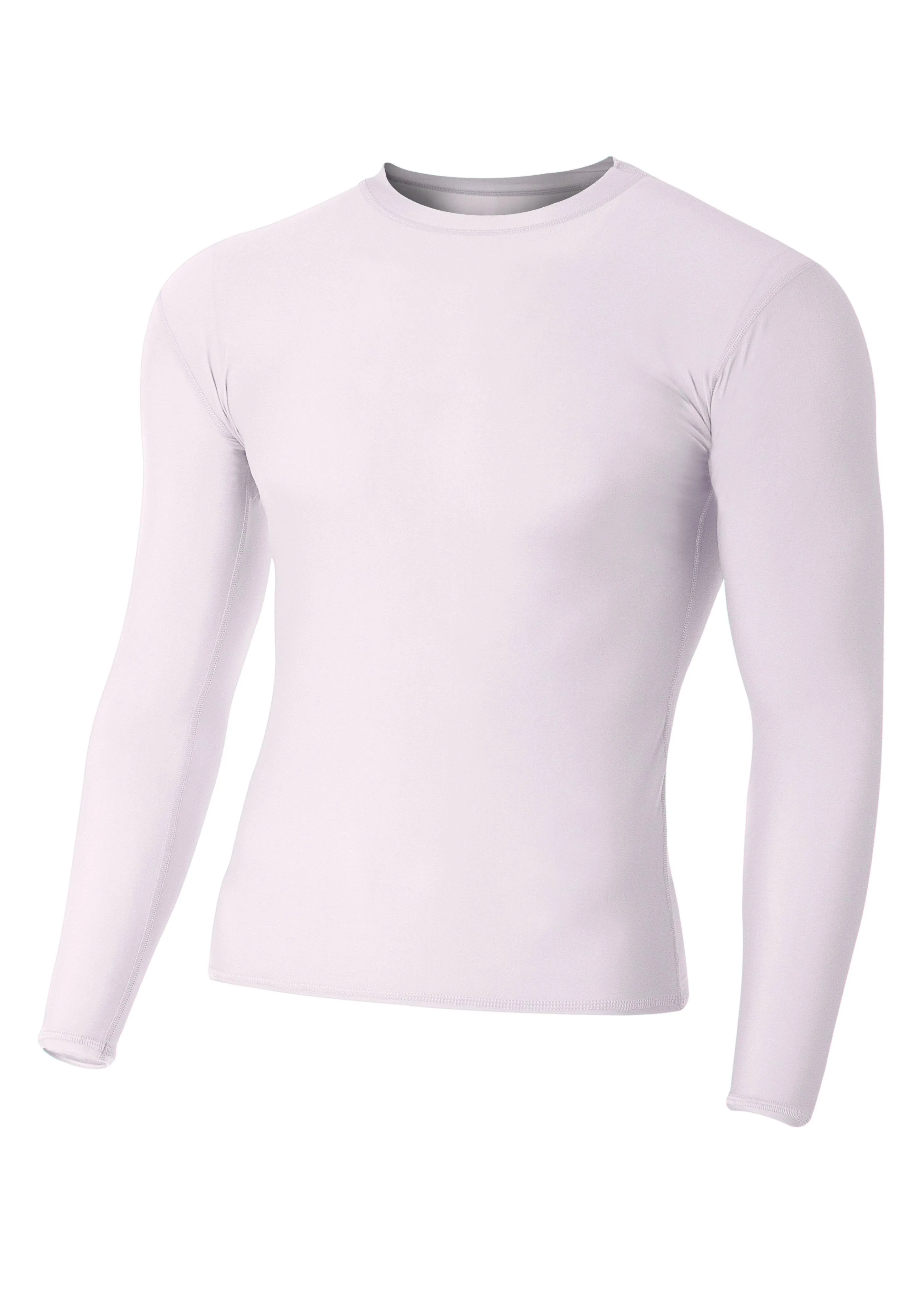 A4 NB3133 Youth Long Sleeve Compression Crew - White - L