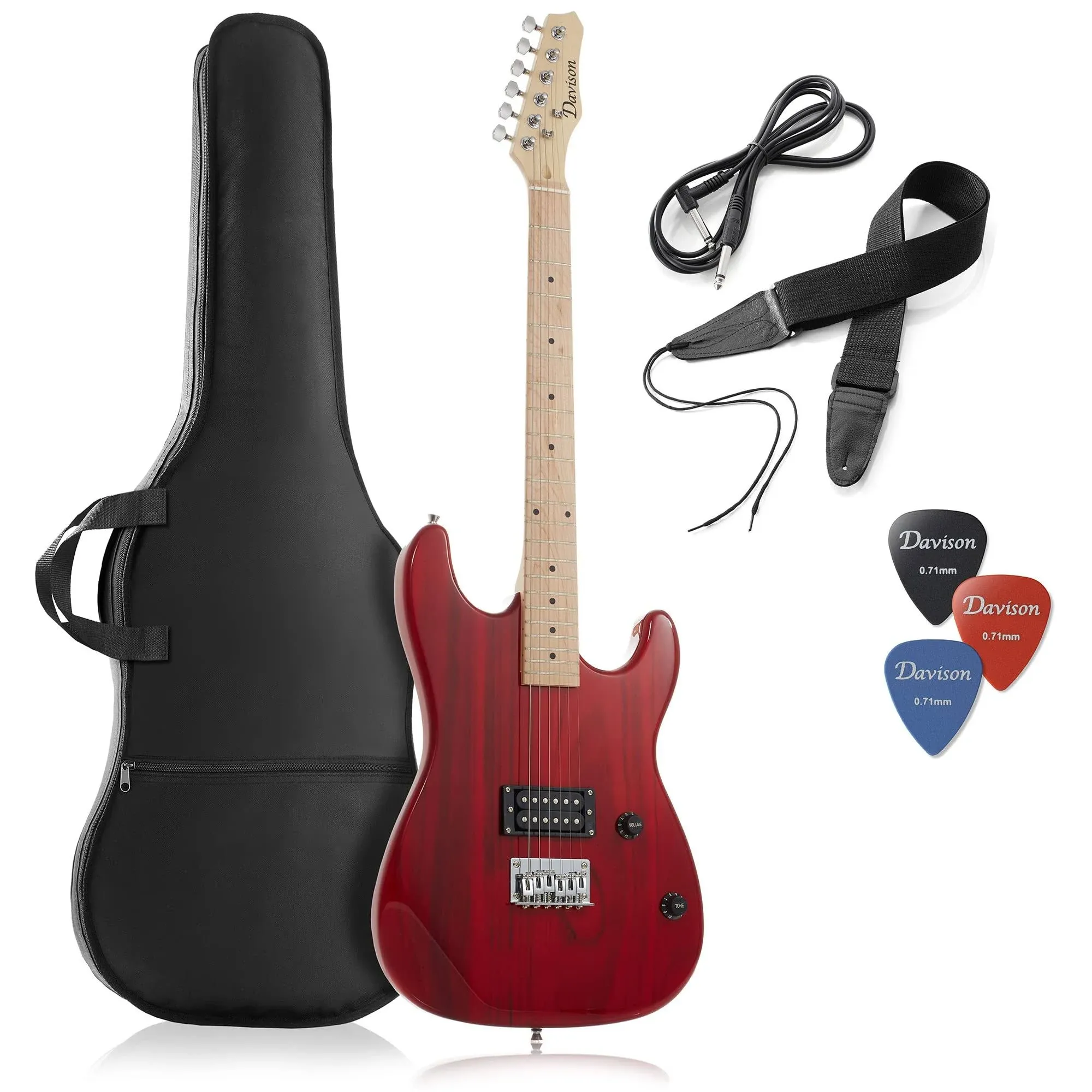 39&#034; Full Size Electric Guitar - Right Handed Beginner Kit - Red