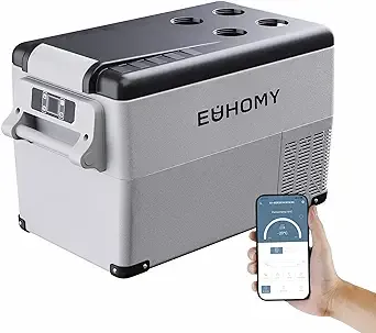 Euhomy 12 Volt Refrigerator Electric Cooler 12V Fridge APP Control