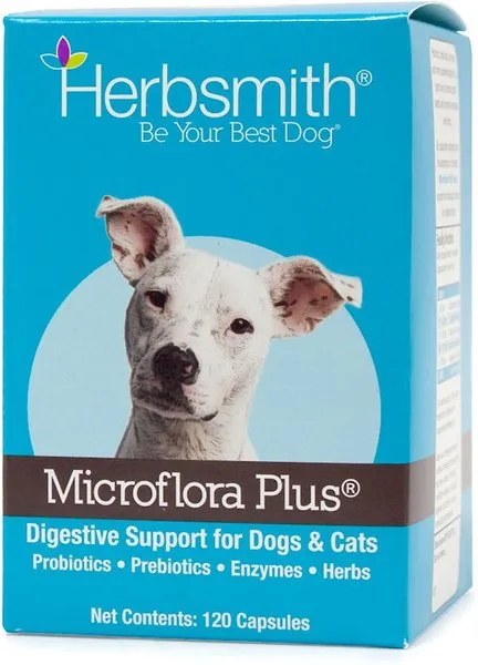 Herbsmith Microflora Plus for Digestion Capsules Daily Dog & Cat Supplement