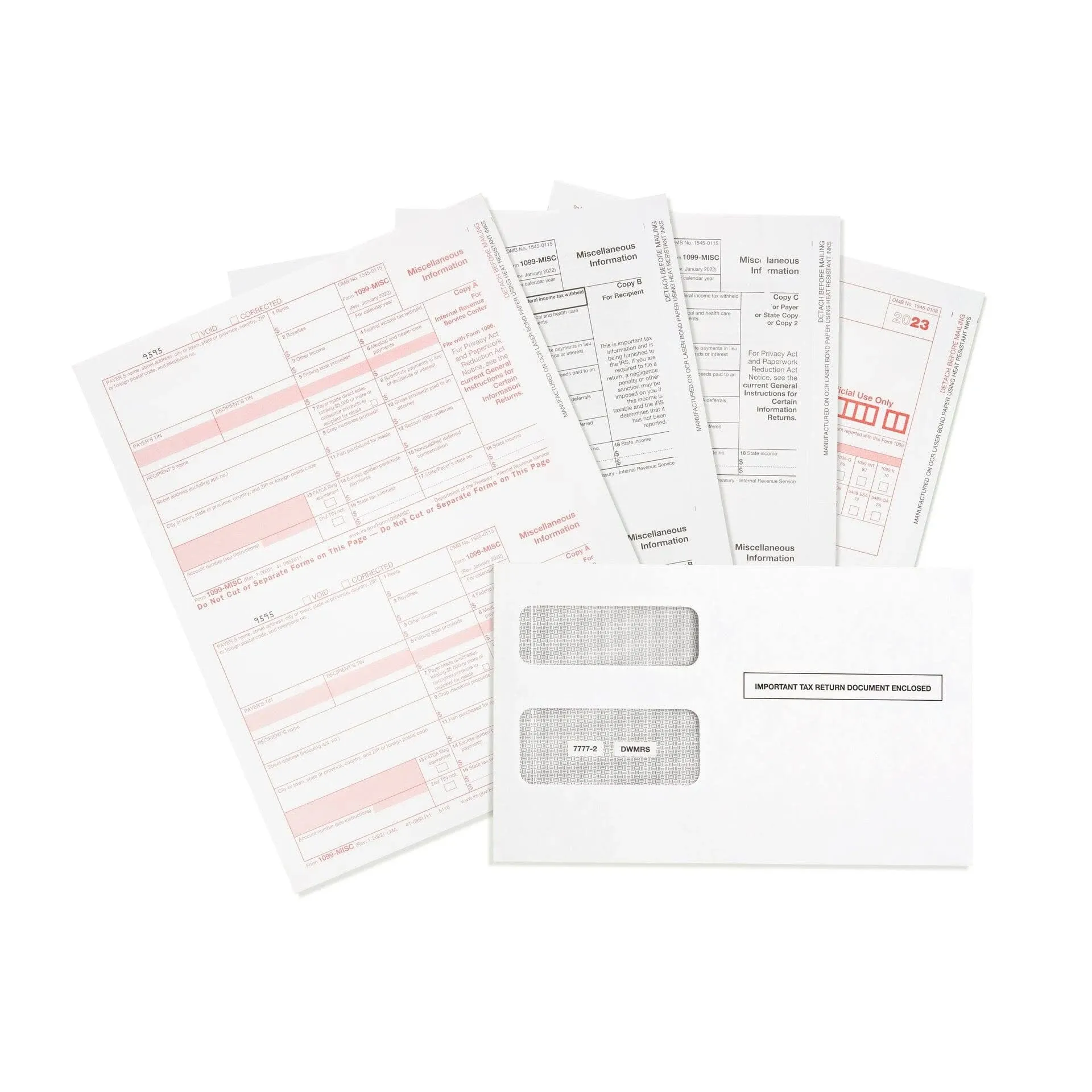 Blue Summit Supplies 1099 Misc Forms 4 Part Tax Forms Kit 50 Vendor Kit