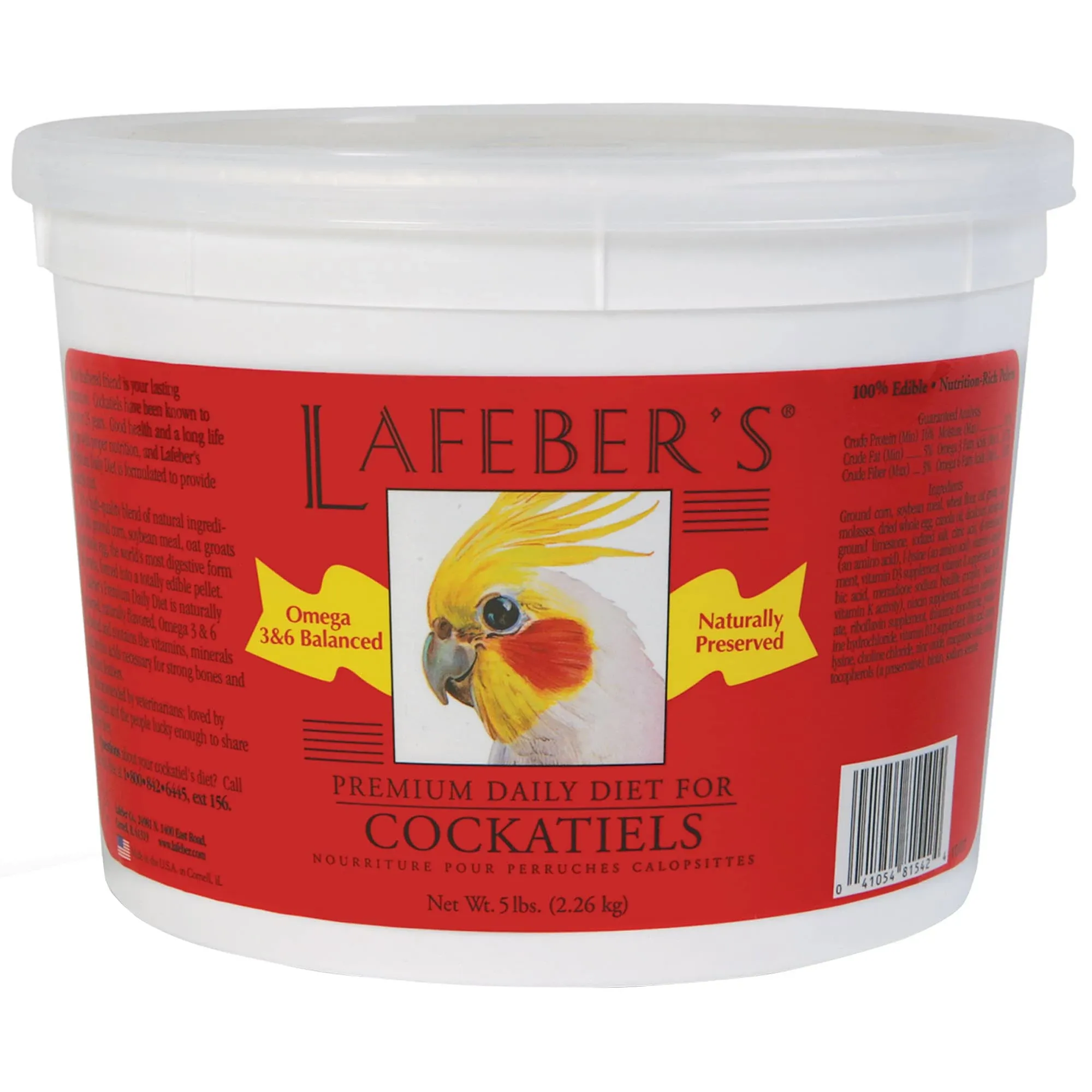 Lafeber Premium Daily Diet for Cockatiels 5 lbs