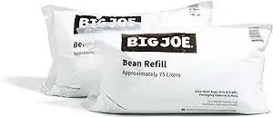 Big Joe Bean Refill 2 упаковки полистирольных бобов для мешков-кресел или поделок, 100 литров в мешке