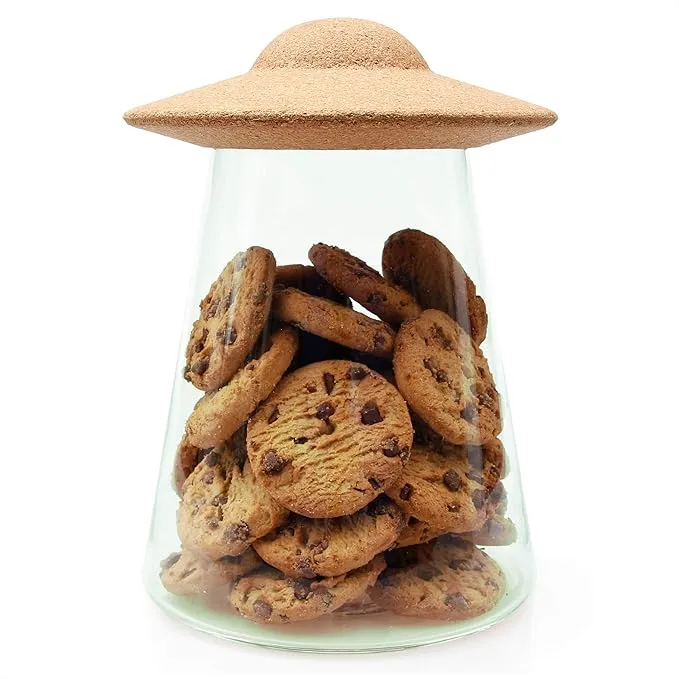 Suck UK UFO Cookie Jar Clear