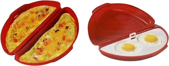 2-Piece Egg Poacher and Omelet Maker – BPA-Free, Fast &amp; Easy Breakfast Solution