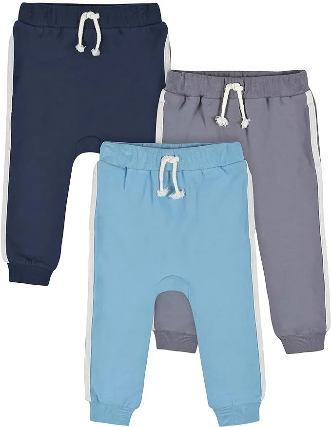 Gerber Baby Boys' Toddler 3-Pack Jogger Pants