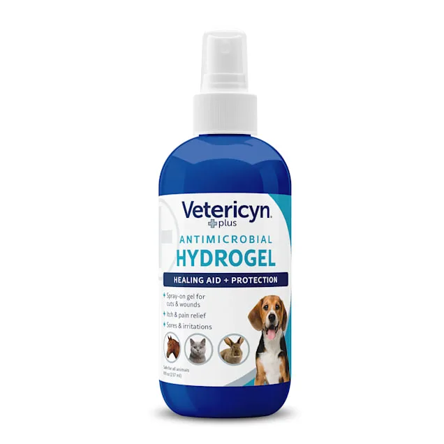 Vetericyn Plus Sprayable Hydrogel, Wound Care for Dogs, Cats, Horses, and Small Animals, 8-Ounce