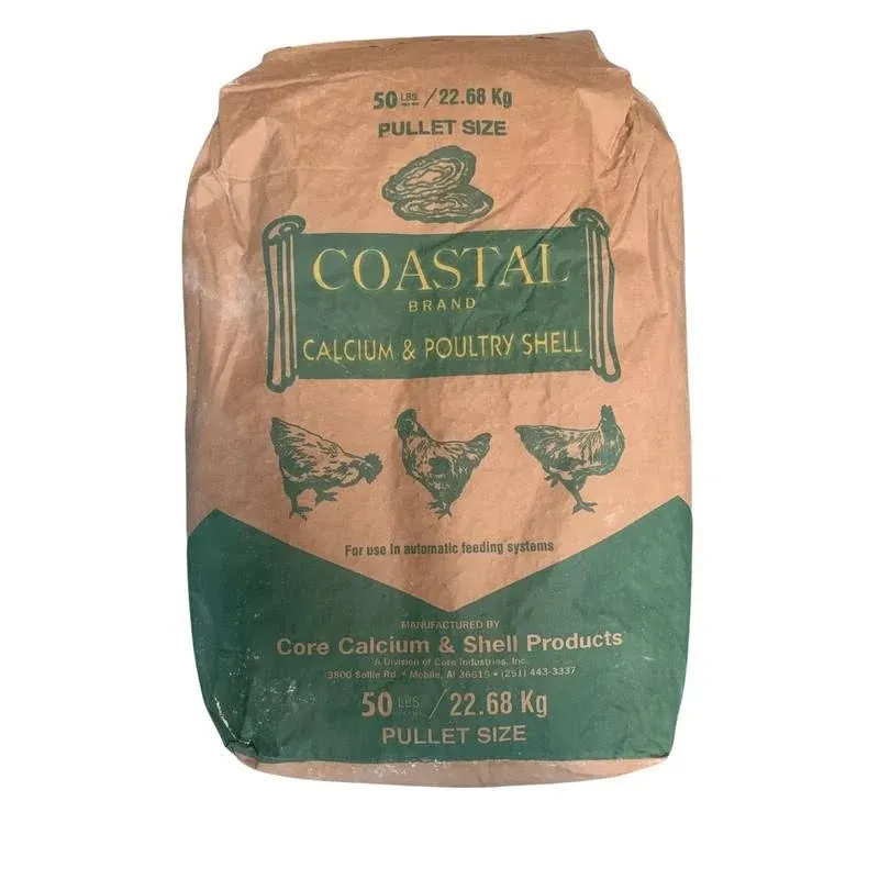 50 lb Bag Oyster Shell - Calcium Rich Bird Grit - Bundled (50 Lbs)