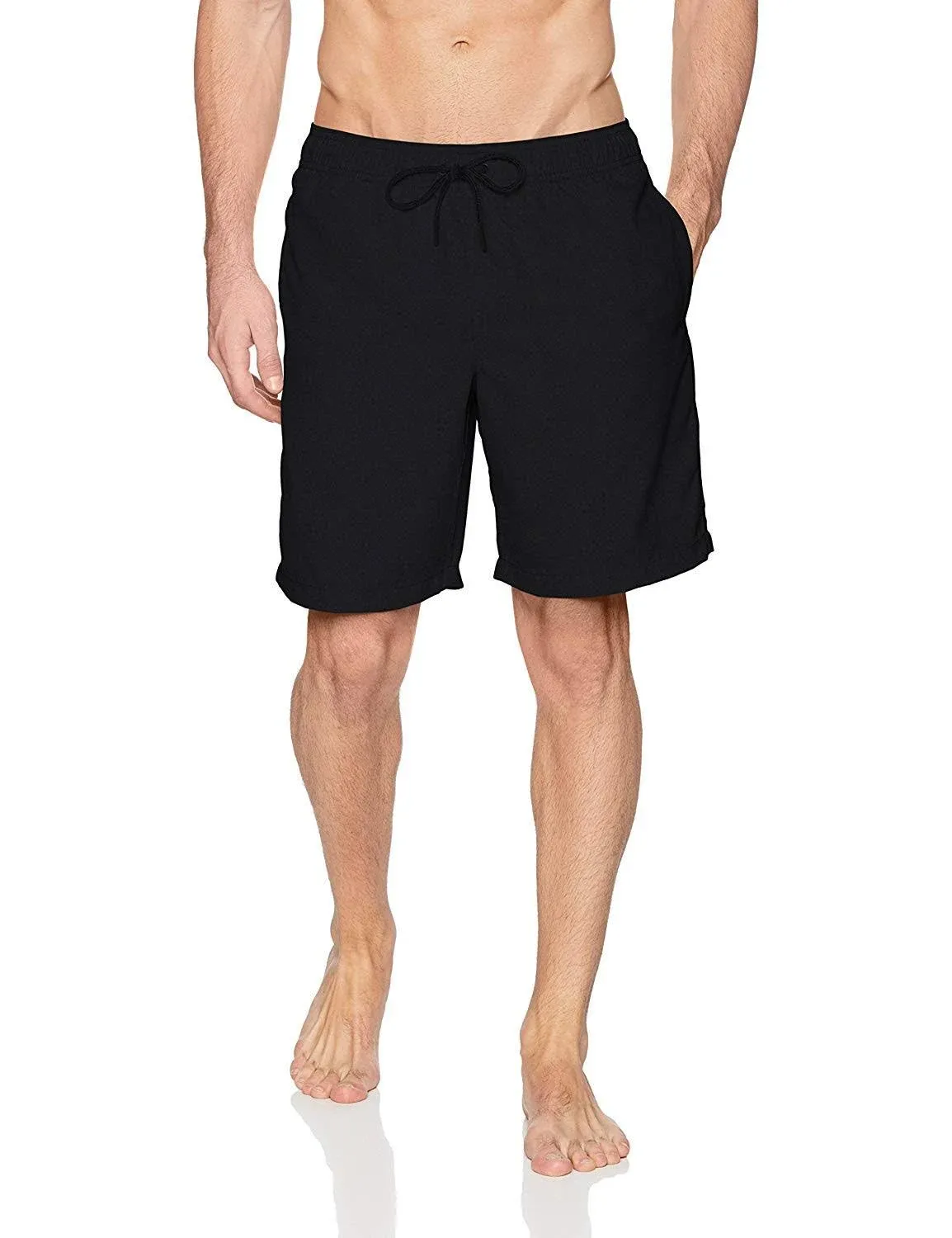 Black Men&#039;s 9&#034; Quick-Dry Swim Trunks  Amazon Essentials Size Medium 