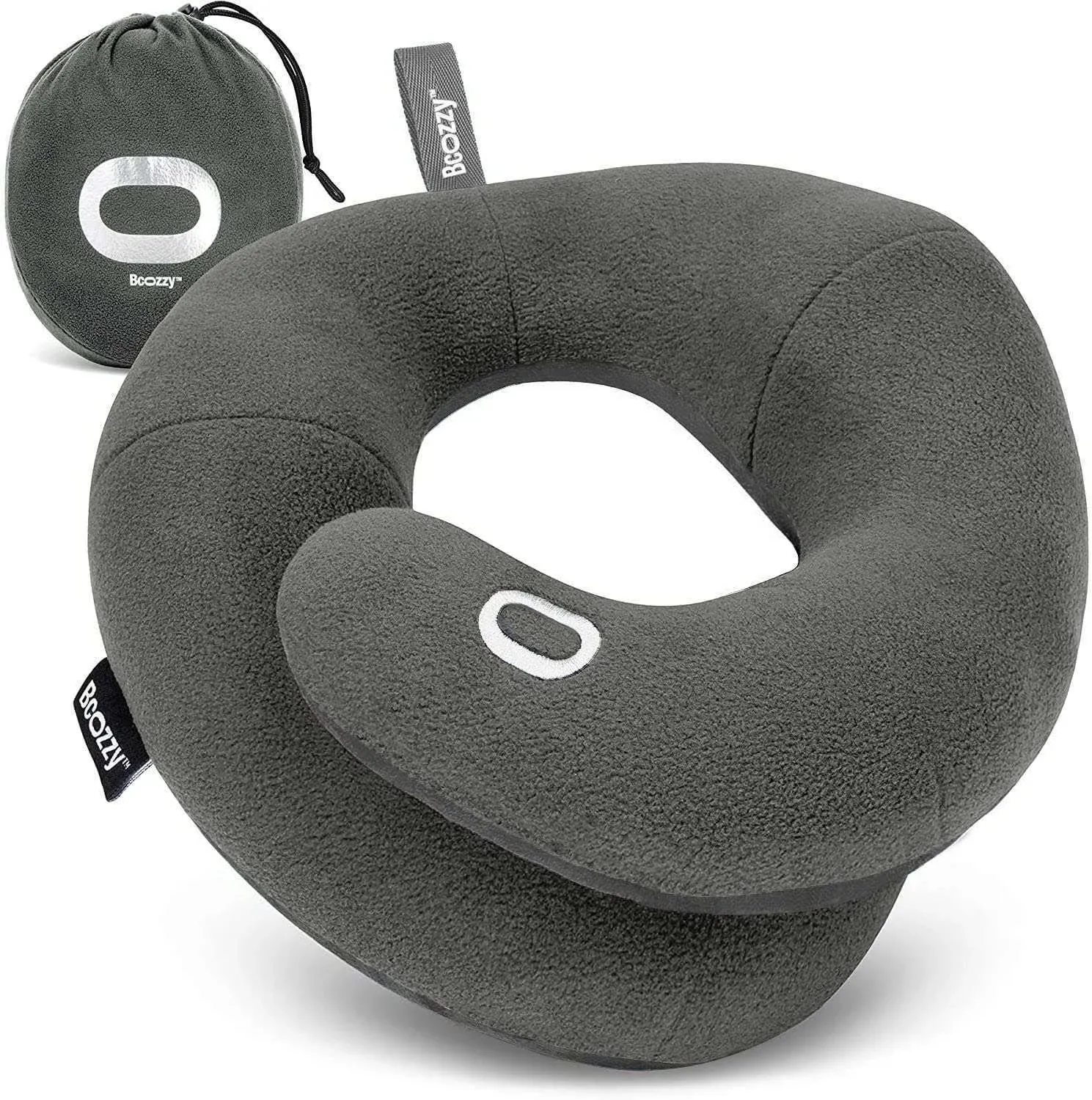 BCOZZY Chin Supporting Travel Neck Pillow - Supports The Head, Neck and Chin in