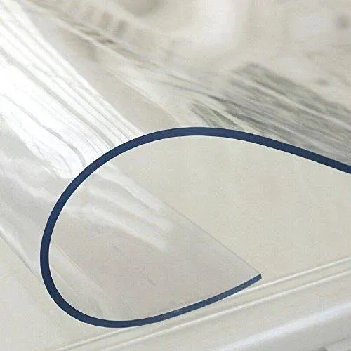 LovePads 2mm Thick 19 x 39 Inch Clear Table Cover Protector, Clear Desk Protector Writing Mat, Plastic Table Protector, Vinyl Table Pad for Coffee Table, Writing Desk