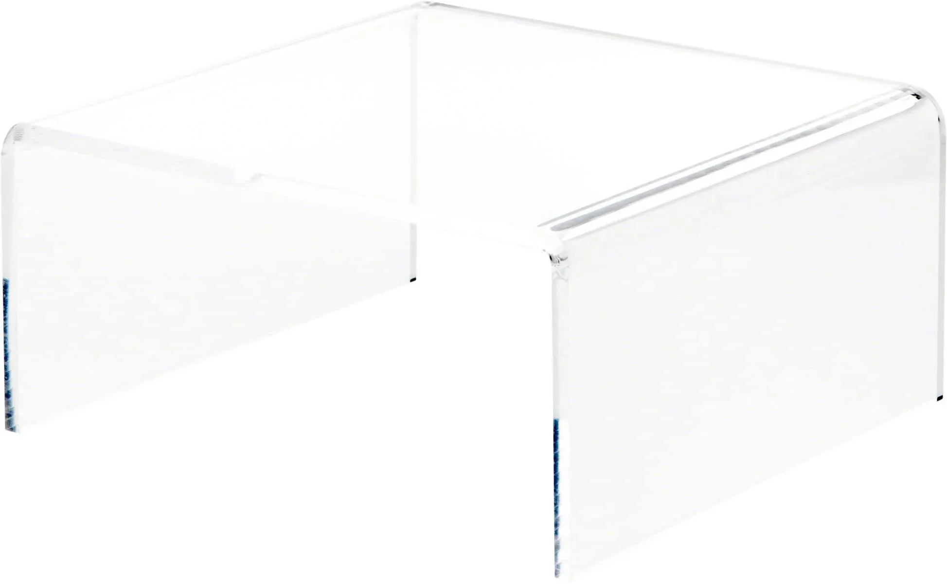  Clear Acrylic Short Square Display Riser, 6&#034; H x 12&#034; W x 12&#034; D (3/8&#034; Thick) 