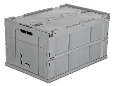 Mount-It Folding Plastic Storage Crate, Collapsible Utility Distribution ...