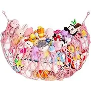 YKBU Stuffed Animal Net or Hammock Wall Hanging Net for Stuffed Animal Storage Macrame Toy Display Plush Toy Holder Soft Toy organizer for Nurery Baby Bedroom Playroom-Cream, -CreamYKBU Stuffed Animal Net or Hammock Wall Hanging Net…