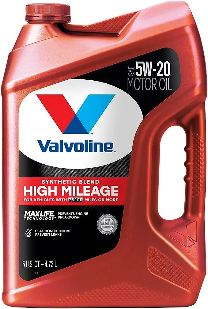 Valvoline High Mileage MaxLife 5W-20 Synthetic Blend Motor Oil 5 QT