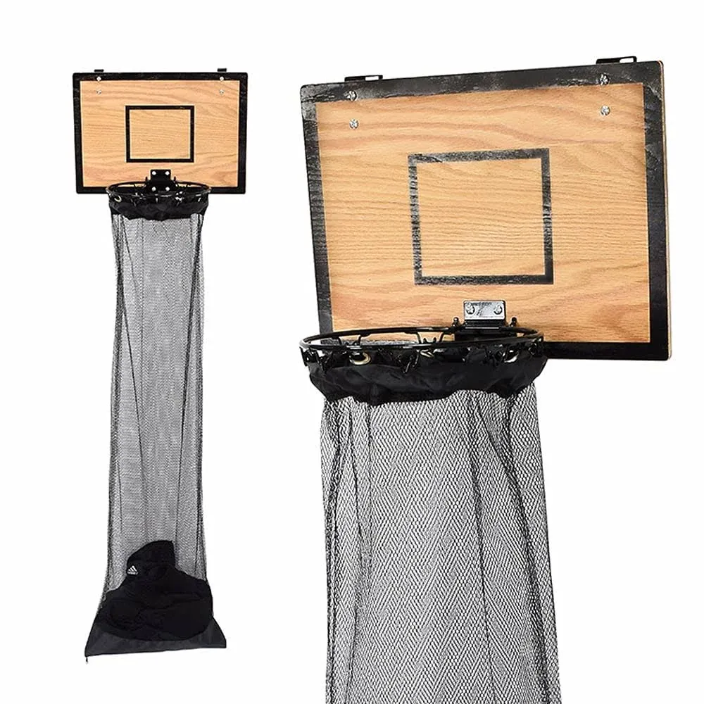 Fury Strike Wooden Basketball Hamper – Basketball Hoop Laundry Basket Over The ...