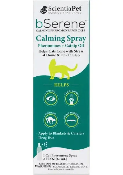 bSerene Pheromone Calming Spray for Cats