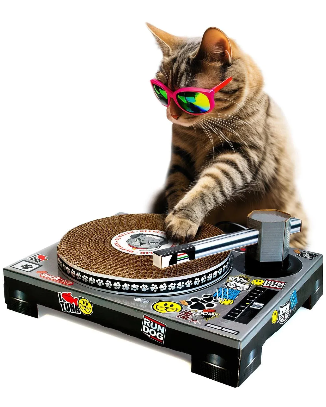 Cat DJ Scratching Deck