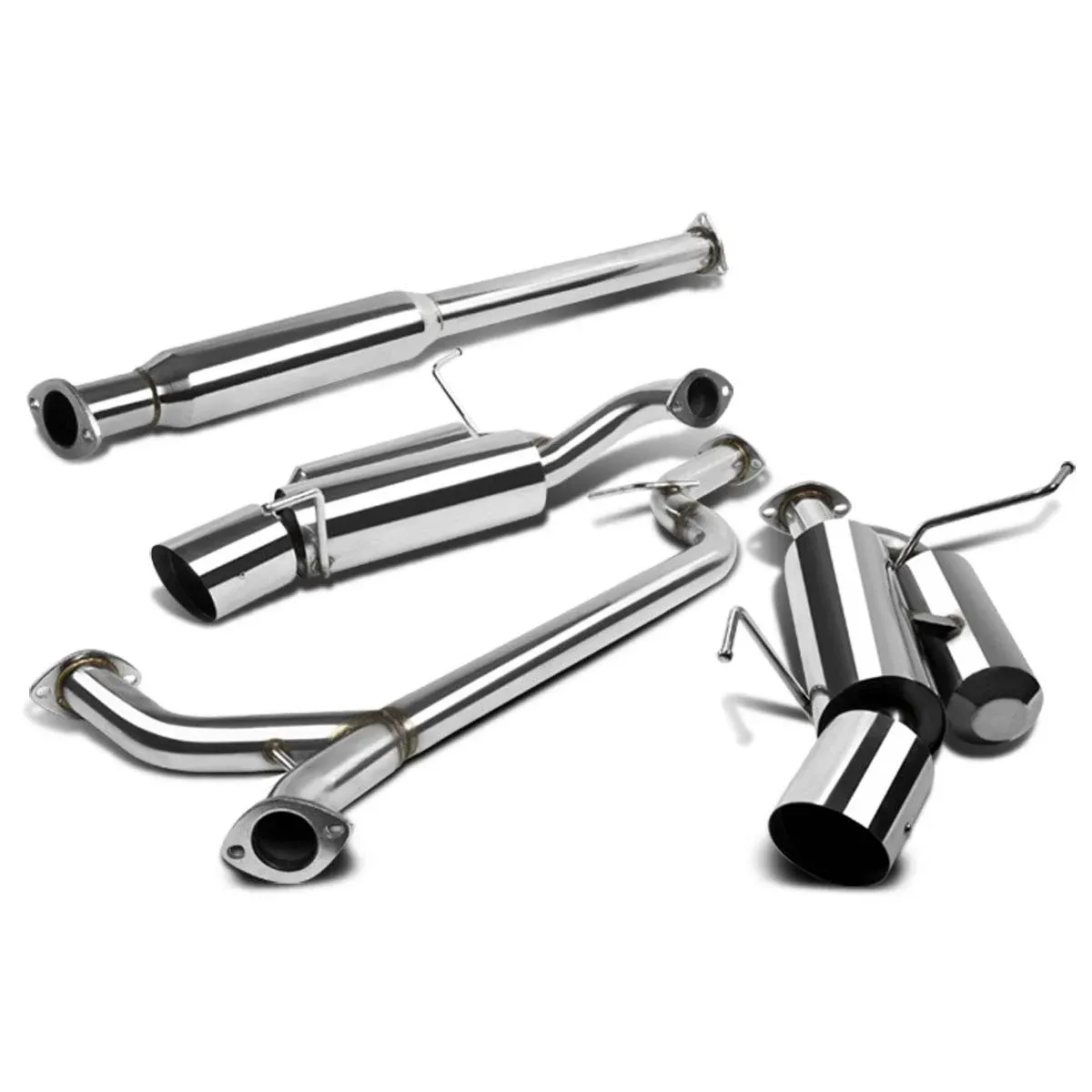 DNA MOTORING CBE-TSX Stainless Steel Cat Back Exhaust System Compatible with...