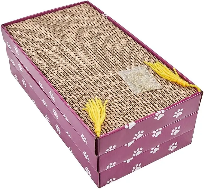 Cat Scratcher Cardboard Cat wide Scratching Pad Reversible Corrugate Cat Scra...