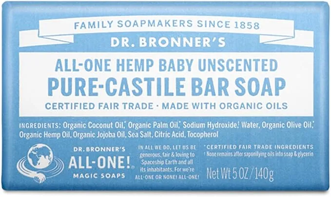 Dr.Bronner's Pure-Castile Bar Soap Baby Unscented