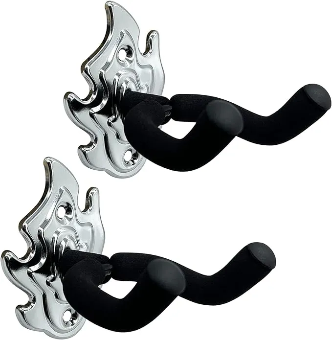 MOYACA Guitar Wall Mount Hanger 2 Pack Metal Guitar Wall Hanger Guitar Hanger...