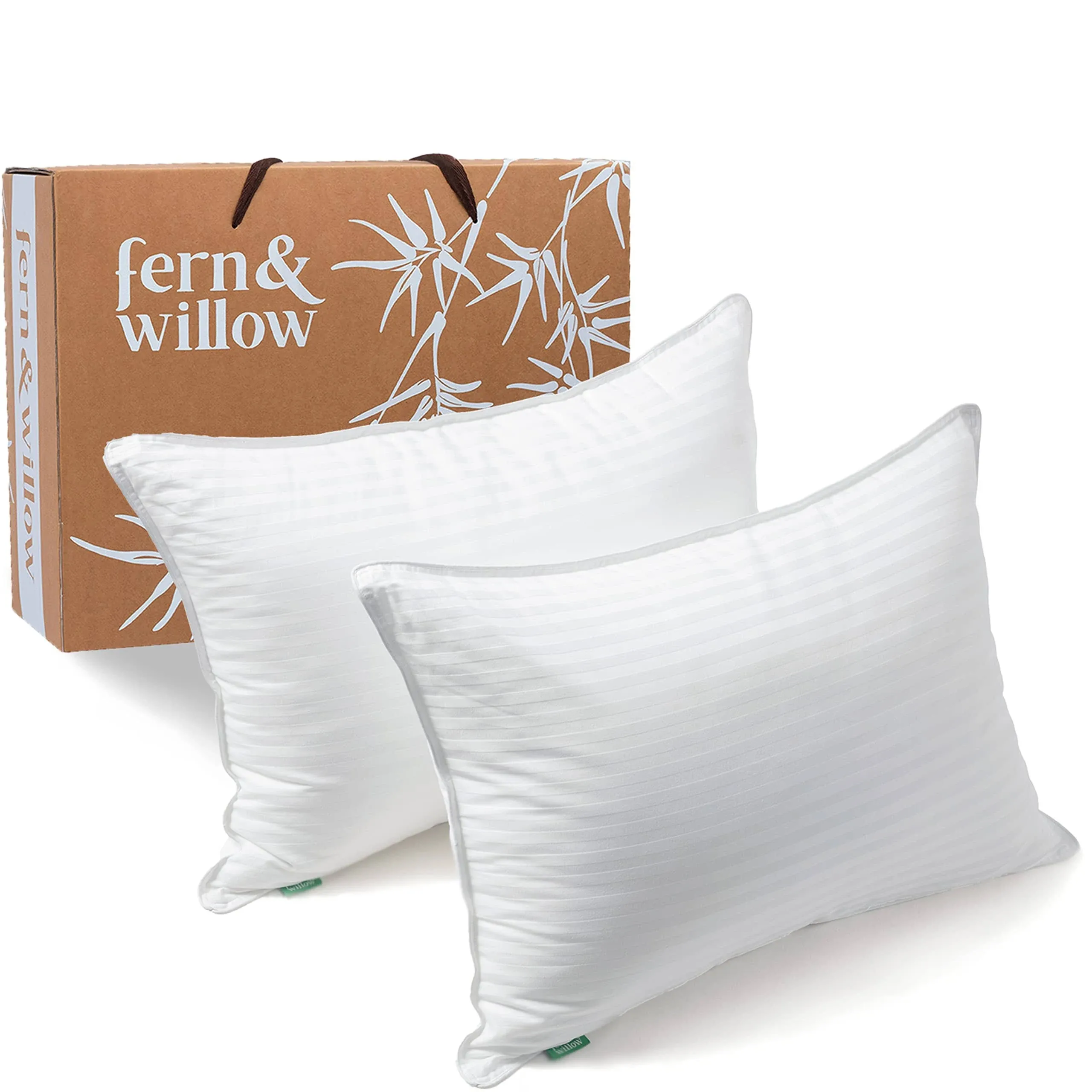 Fern & Willow Down Alternative Plush Adjustable Fill Pillow Standard 2 Pack