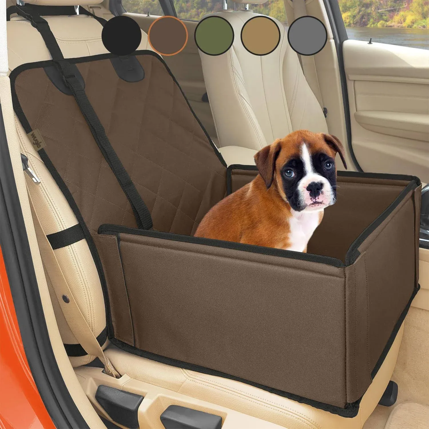 Wuglo Extra Stable Dog Car Seat - Robust Car Dog Seat or Puppy Car Seat for Small ...