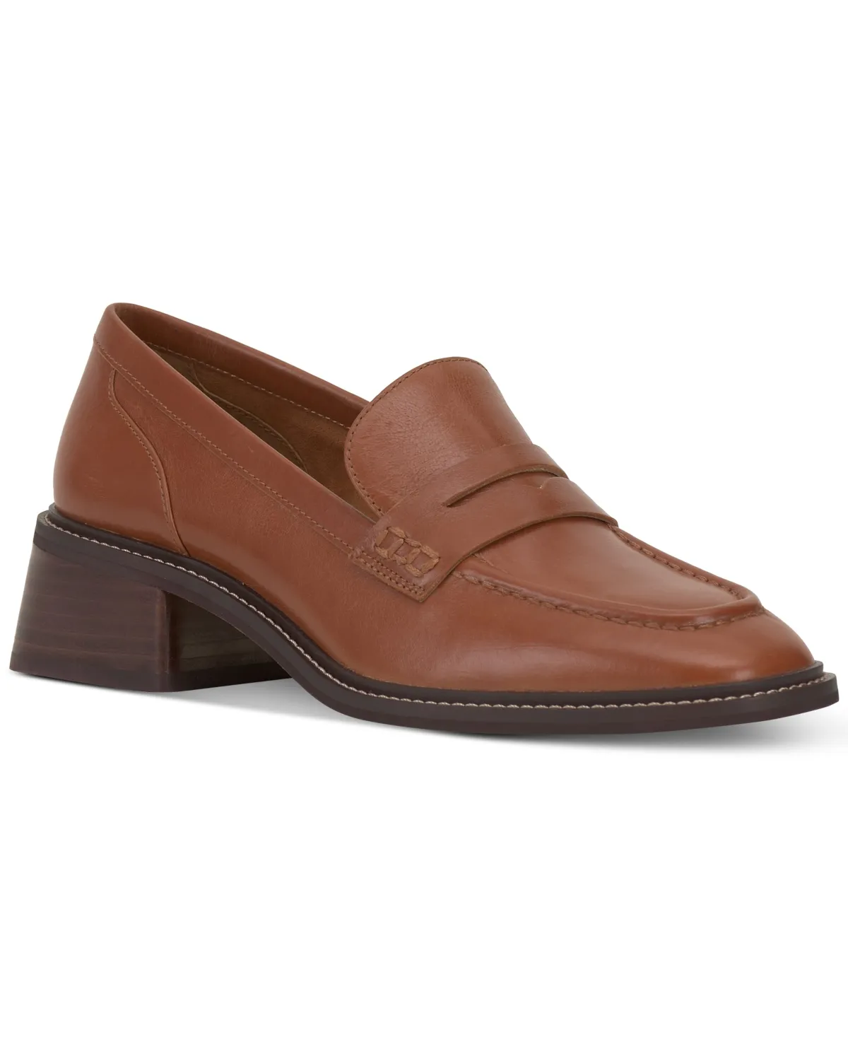 Vince Camuto Enachel Penny Loafer in Dark Taupe/S Dimesu