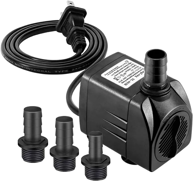 Submersible Pump 400GPH (1500L 25W) Ultra Quiet with Dry Burning Protection 6...