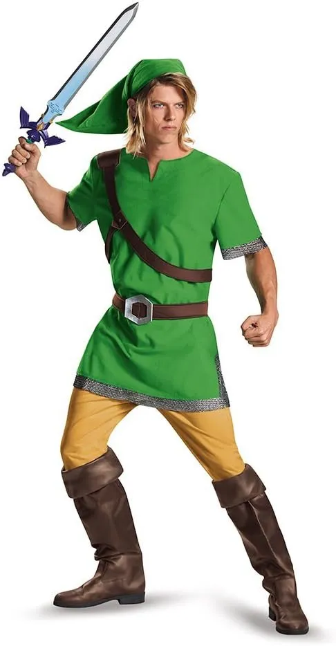 Disguise Boy's The Legend Of Zelda Adult Classic Link Costume, Green, M